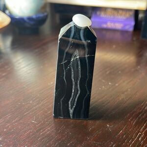 Black Lace Agate 4 Sided Tower Point